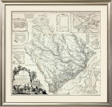 Map of the Province of South Carolina, c.1773 Framed Giclee Print by James Cook
