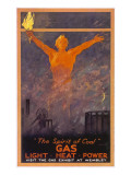 The Spirit of Coal - Gas, Light, Heat and Power (Wembley Exhibition) Giclee Print