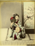 Woman in Kimono Playing Tsudzumi Photographic Print by Pump Park