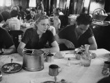 The Dining Room of the Refugee Ship the Ss Sinaia Photographic Print by Robert Hunt