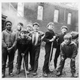 Working Class Children in Sheffield Playing in the Street Photographic Print by Henry Grant