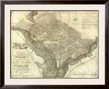 Plan of the City of Washington, c.1795 Framed Giclee Print by John Reid