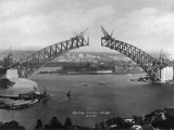 The Sydney Harbour Bridge During Construction in Sydney, New South Wales, Australia Fotografie-Druck
