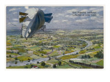 Zeppelin in Flight Giclee Print