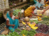 Street Market at Matiari, West Bengal, India Photographic Print