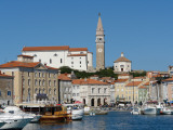 View of the Port and Town of Piran, on the North Adriatic Coast of Slovenia Photographic Print