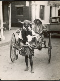 A Horned Rickshaw Man in Bulawayo, Southern Rhodesia (Now Zimbabwe) Photographic Print