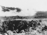 German Troops Manning Shell Holes During the Second Battle of the Aisne Photographic Print by Robert Hunt