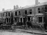 A Street of Bombed London Houses, Following a German Zeppelin Raid on October 13Th, 1915 Photographic Print