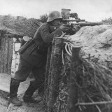 German Sniper in a Trench on the Western Front During World War I Photographie par Robert Hunt