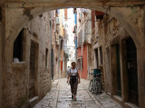 Narrow Street in Rovinj, Croatia Photographic Print