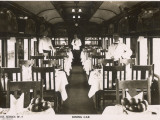 Railway Dining Car with Waiters Lámina fotográfica Railway Dining Car with Waiters Lámina fotográfica
