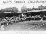 Ladies' Singles Match on Centre Court at Wimbledon Photographic Print