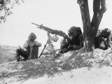 French Machine Gun in Action Against Aircraft at Gallipoli During World War I Photographic Print by Robert Hunt