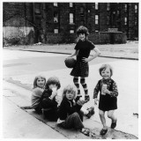 Group of Girls in an East Glasgow Street, Scotland Photographic Print by Henry Grant