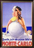Monte Carlo, Quelle Joie Framed Giclee Print by Louis Icart
