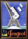Peugeot Framed Giclee Print by Achille Luciano Mauzan