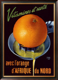 Vitamines et Sante Framed Giclee Print by Roland Ansieu