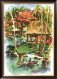 Samoa Framed Giclee Print by Louis Macouillard