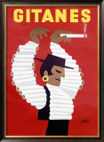Gitanes Cigarettes Framed Giclee Print by Herve Morvan