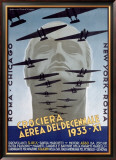 Croceria Aerea del Decennale Framed Giclee Print by Luigi Martinati
