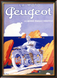Peugeot Motorcycle Framed Giclee Print by G. Favre