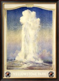 Northern Pacific Railroad, Yellowstone Framed Giclee Print by Edward Brener