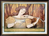 Lecons de Violin Framed Giclee Print by Paul Berthon