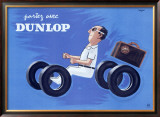 Dunlop Tires Framed Giclee Print by Raymond Savignac
