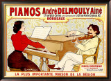 Pianos Delmouly Framed Giclee Print by J. Georges