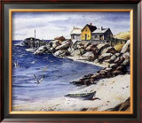 Surf Sand and Rocks Poster by Henry Gasser