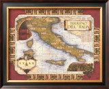 Wine Map of Italy Art