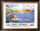 Royal Rothesay, the Holiday Capital of the Clyde Framed Giclee Print by Cecil King