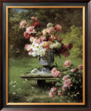 Peonies in a Wild Garden Art by Louis-Marie Lemaire