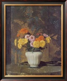 Zinnias And Marigolds Art by Hermann Dudley Murphy