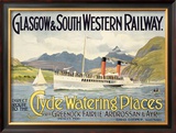 Glasgow Railway Steamship Poster Framed Giclee Print
