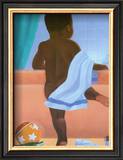 Bath Time Boy Poster by Stanley Morgan
