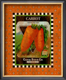 Carrot Seed Pack Framed Giclee Print