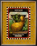 Summer Squash Seed Pack Framed Giclee Print