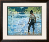 Salmon Fishing, 1927 Art by Frank Weston Benson