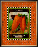 Carrot Seed Pack Framed Giclee Print