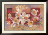 Floral sur la Rouge Prints by Ruth Baderian