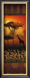 Giraffe at Sunset Print by Nicola Rabbett