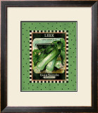 Leek Seed Pack Framed Giclee Print