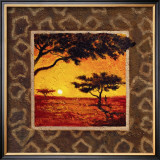 Savannah Sunset I Posters by Madou 