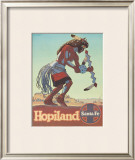 Santa Fe Railroad: Hopiland, c.1940's Framed Giclee Print by Don Perceval