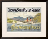 Glasgow Railway Steamship Poster Framed Giclee Print