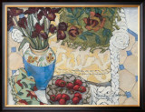White Wicker and Strawberries Prints by Mary Mark
