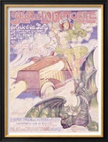 Salon de l'Automobile Framed Giclee Print by Constant de Busschere
