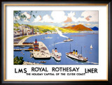 Royal Rothesay, the Holiday Capital of the Clyde Framed Giclee Print by Cecil King